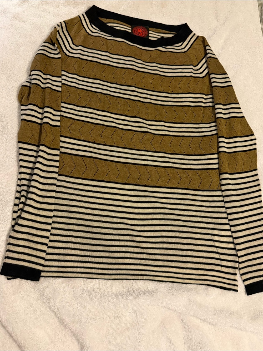 Happy Sheep Striped Crewneck Sweater